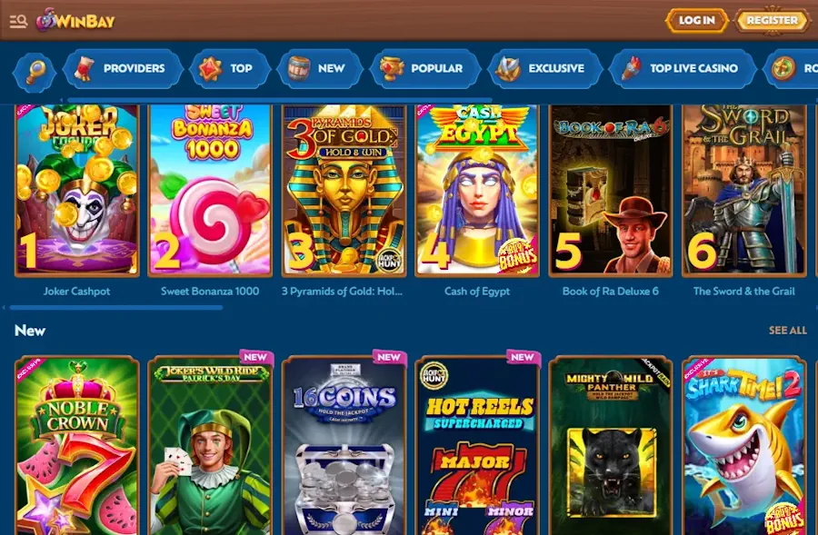 winbay casino games